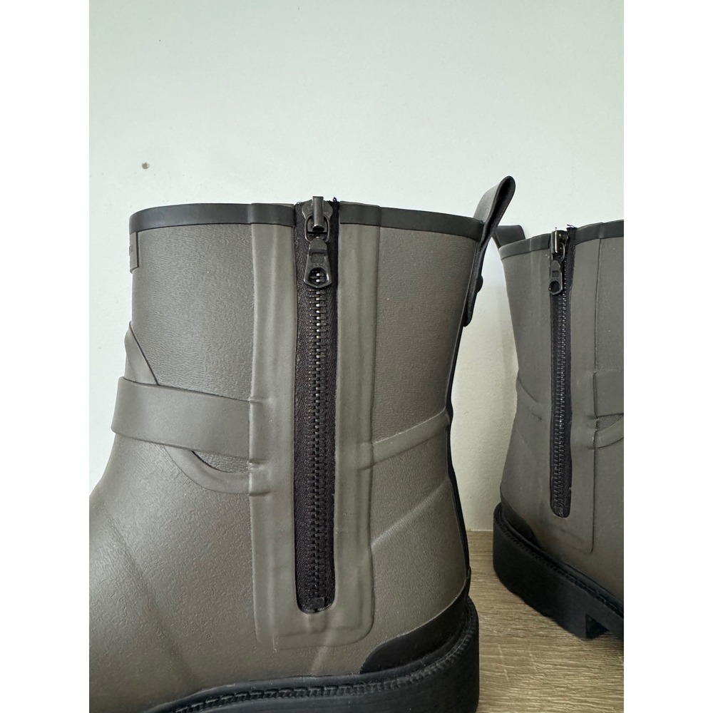 Rag & Bone Moto Rain Boots Smoke Ankle Booties Size 41 - Picture 6 of 12